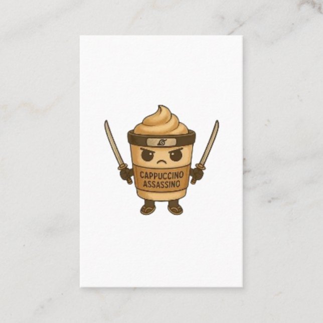 Cartão De Visita Cappuccino Assassino Italian (Frente)
