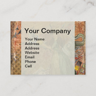 Cartão De Visita Capricórnio Mulher Cabra Brincadeira