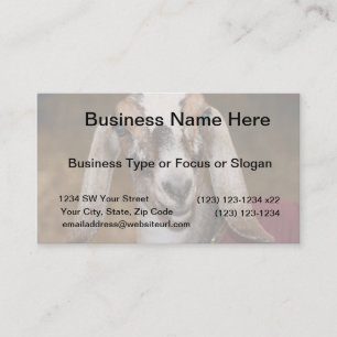 Cartão De Visita Caprine branco da listra da gama da cabra da