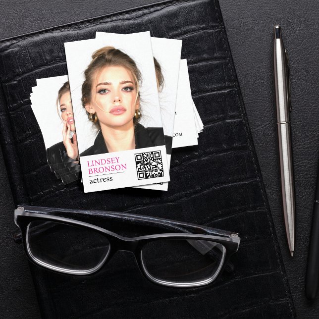 Cartão De Visita Captura de cabeça mínima de assinatura de Atriz mo (Criador carregado)