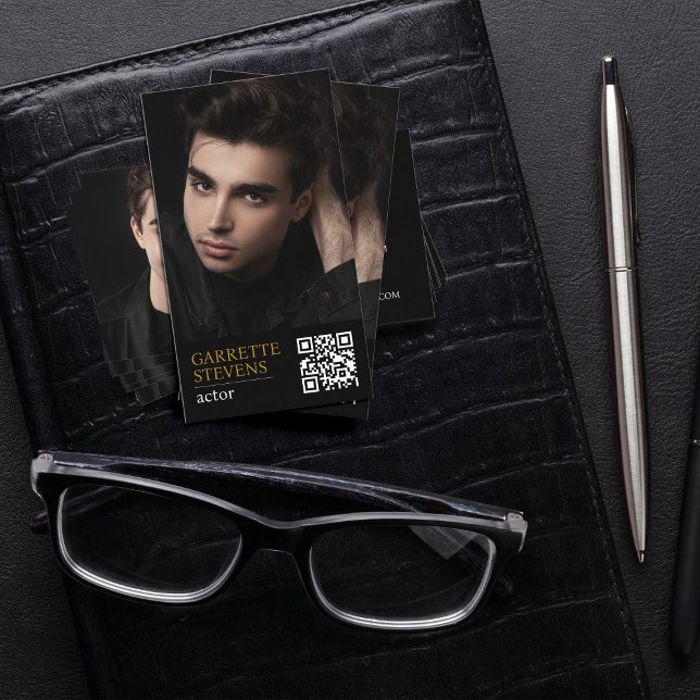 Cartão De Visita Captura de cabeça mínima de assinatura do ator mod (Criador carregado)