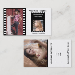 Cartão De Visita Captura de Cabeçalho da Placa Atuante de Modelagem