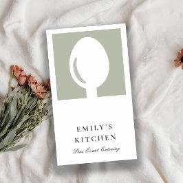 CARTÃO DE VISITA CAPTURA DE CHEF DA COLHER BRANCA DE CINZAS MINIMAI