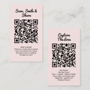 Cartão De Visita Capturar Código QR de Casamento de Compartilhament