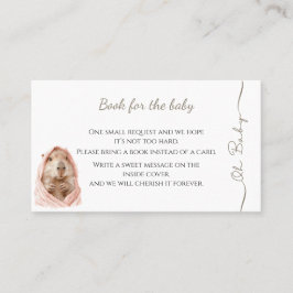 Cartão De Visita Capybara Baby Shower • Book for Baby