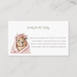 Cartão De Visita Capybara Baby Shower • Books for the Baby Card