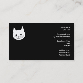 Cartão De Visita Cara bonito do gato