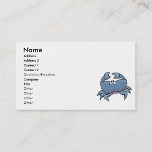 Cartão De Visita caranguejo azul bobo bonito