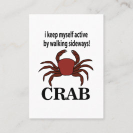 Cartão De Visita Caranguejo Eu Me Mantenho Ativo Caminhando Para O