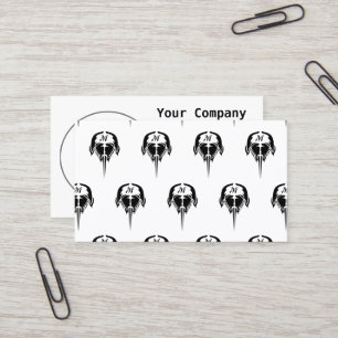 Cartão De Visita Caranguejo ferradura no estilo da tatuagem tribal