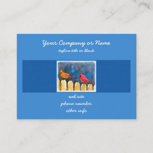 Cartão De Visita Cardeais na pintura de cerca - Arte original