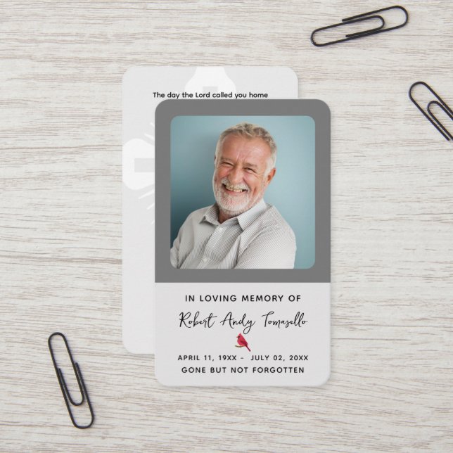 Cartão De Visita Cardeal Memorial Orador do Cardeal (Frente/Verso In Situ)