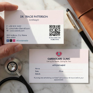 Cartão De Visita Cardiologia - Atividade Clínica Limpar Compromis