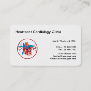Cartão De Visita Cardiologia Médica Cardiologista Clínico