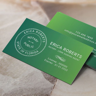 Cartão De Visita Carimbo de Carimbo Notário Assinante de Agente Ve