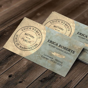 Cartão De Visita Carimbo Notário Assinante de Empréstimo Agente Vin