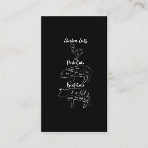 Cartão De Visita Carnes Engraçadas De Carne De Frango De Carne De 