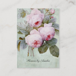 Cartão De Visita Carnudo botânico do jardim de rosas inglês do