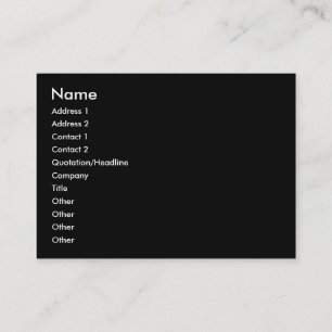 Cartão de visita carnudo preto