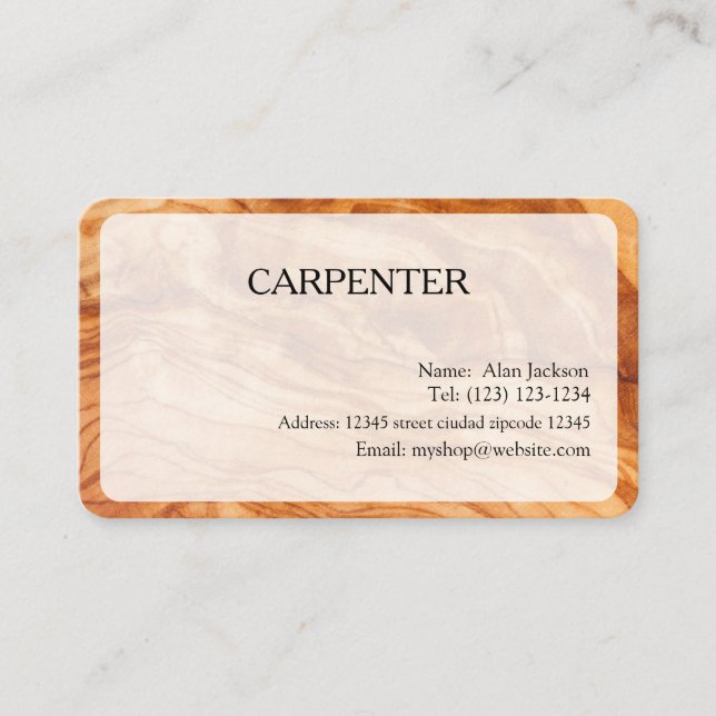 CARTÃO DE VISITA CARPENTER editável (Frente)