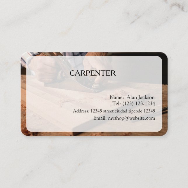 CARTÃO DE VISITA CARPENTER editável (Frente)
