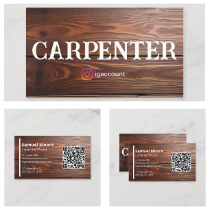 Cartão De Visita Carpenter Master Woodworking Industry