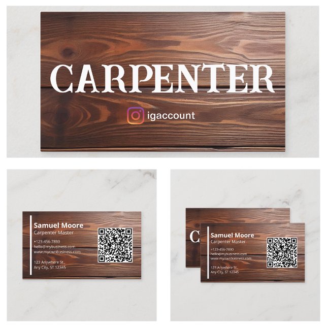 Cartão De Visita Carpenter Master Woodworking Industry (Carpenter Master Woodworking Industry Business Card
)