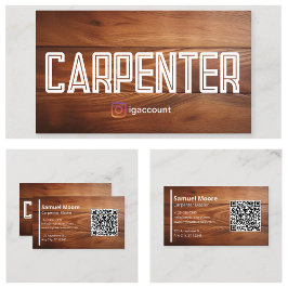 Cartão De Visita Carpenter Moderno