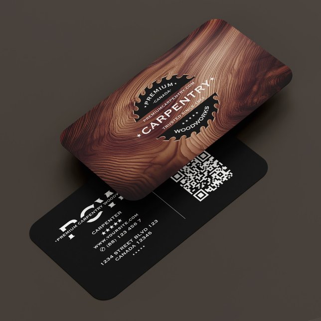 Cartão De Visita Carpenter Saw Woodwork Construction Wood Modern (Carpenter Saw Woodwork Construction Wood Modern Business Card
)