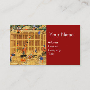 CARTÃO DE VISITA CARPETES DE CASA DE MADEIRA, CONSTRUÇÃO ARQUITETÔN