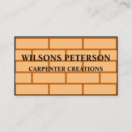 Cartão De Visita Carpintaria de madeira na moda moderna