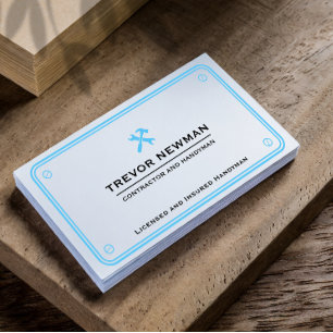 Cartão De Visita Carpintaria e reparo de renovação de canalização m