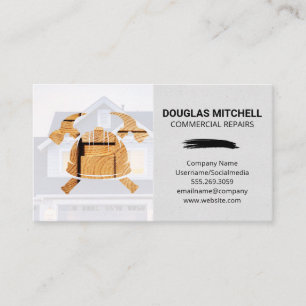 Cartão De Visita Carpintaria   Residência   Logotipo para construçã