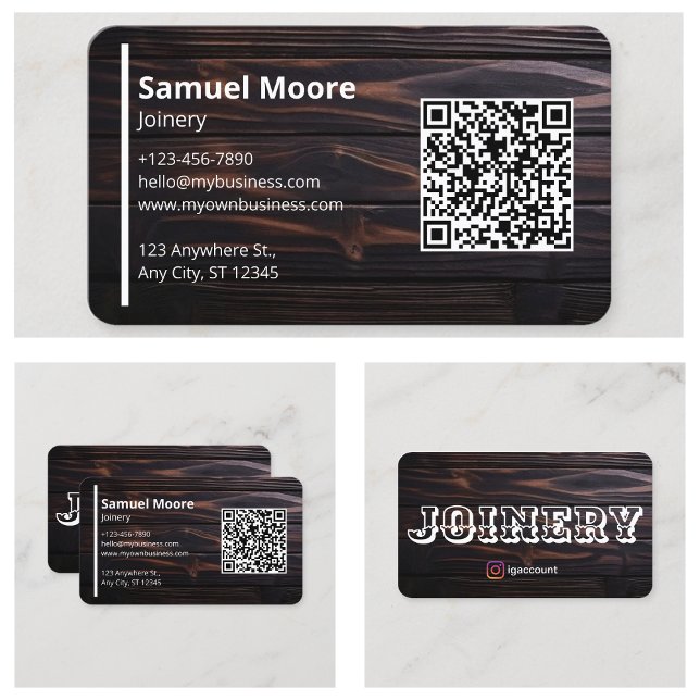 Cartão De Visita Carpintaria Rústica (Rustic Joinery Business Card
)