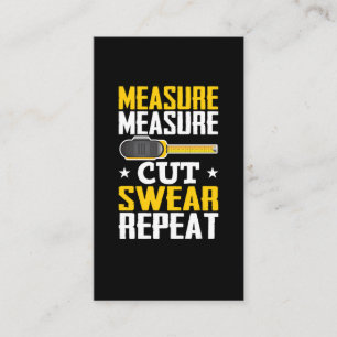 Cartão De Visita Carpinteiro Engraçado Piada de madeira Handyman