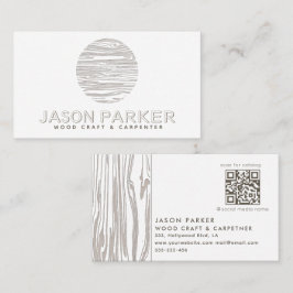 Cartão De Visita Carpinteiro profissional de madeira carpinteiro Có