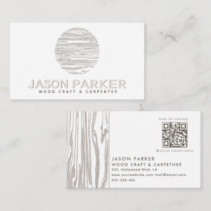 Cartão De Visita Carpinteiro profissional de madeira carpinteiro Có