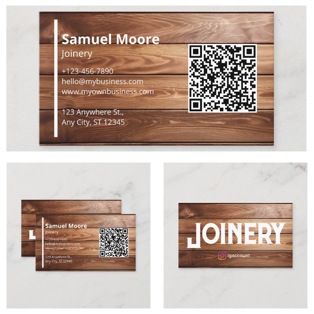 Cartão De Visita Carpinteiros Joinery (Carpenters Joinery Business Card
)