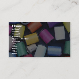 Cartão De Visita Carretéis bonitos da linha