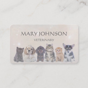 Cartão De Visita Carrinho Veterinário de Cinzas Personalizado