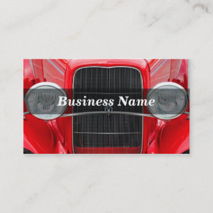 Cartão De Visita Carro antigo vermelho