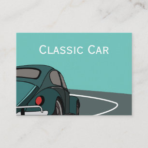Cartão De Visita Carro Azul Carro Clássico