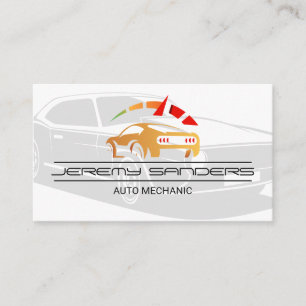 Cartão De Visita Carro Clássico Peças de Automóvel Mecânico