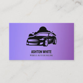 Cartão De Visita Carro com púrpura