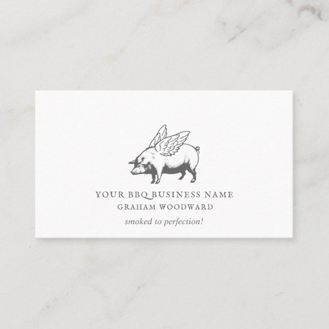 Cartão De Visita Carro-Comida Restaurante Barbeque (Frente)