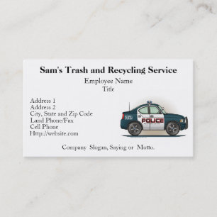 Cartão De Visita Carro da bobina do carro do interceptor da políci
