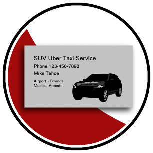 Cartão De Visita Carro de Compartilhamento de Taxi SUV Preto