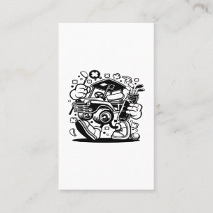 Cartão De Visita Carro de Golfe