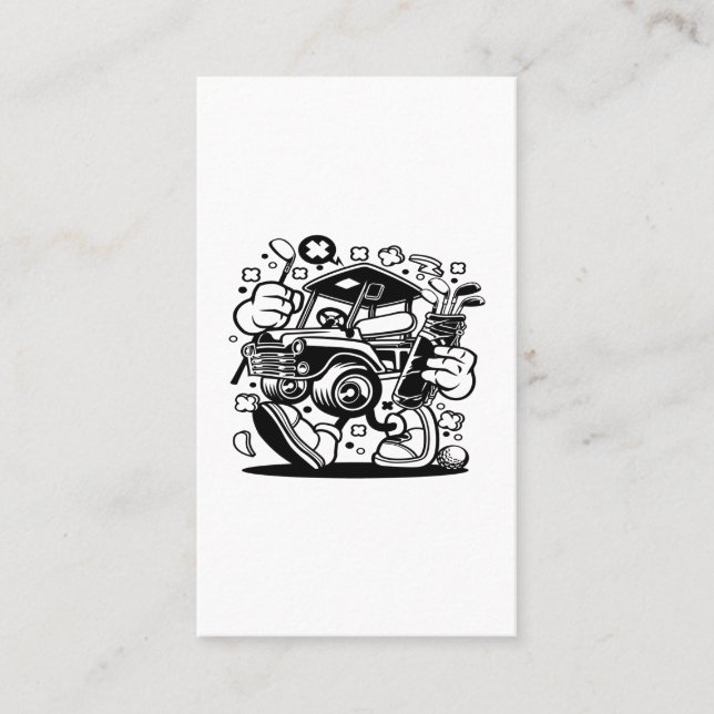 Cartão De Visita Carro de Golfe (Frente)