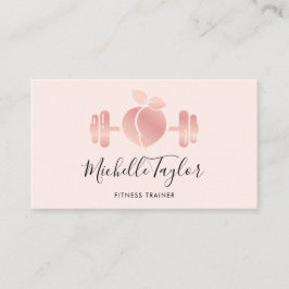 Cartão De Visita Carro de Malhação Dourado para Rosa Blush